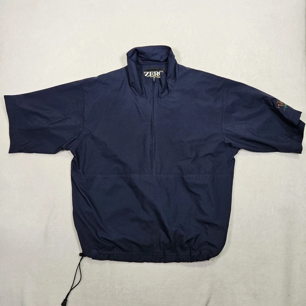 Zero Restriction Windstopper Windbreaker Blue Pullover Sz Med‎ Golf Short Sleeve